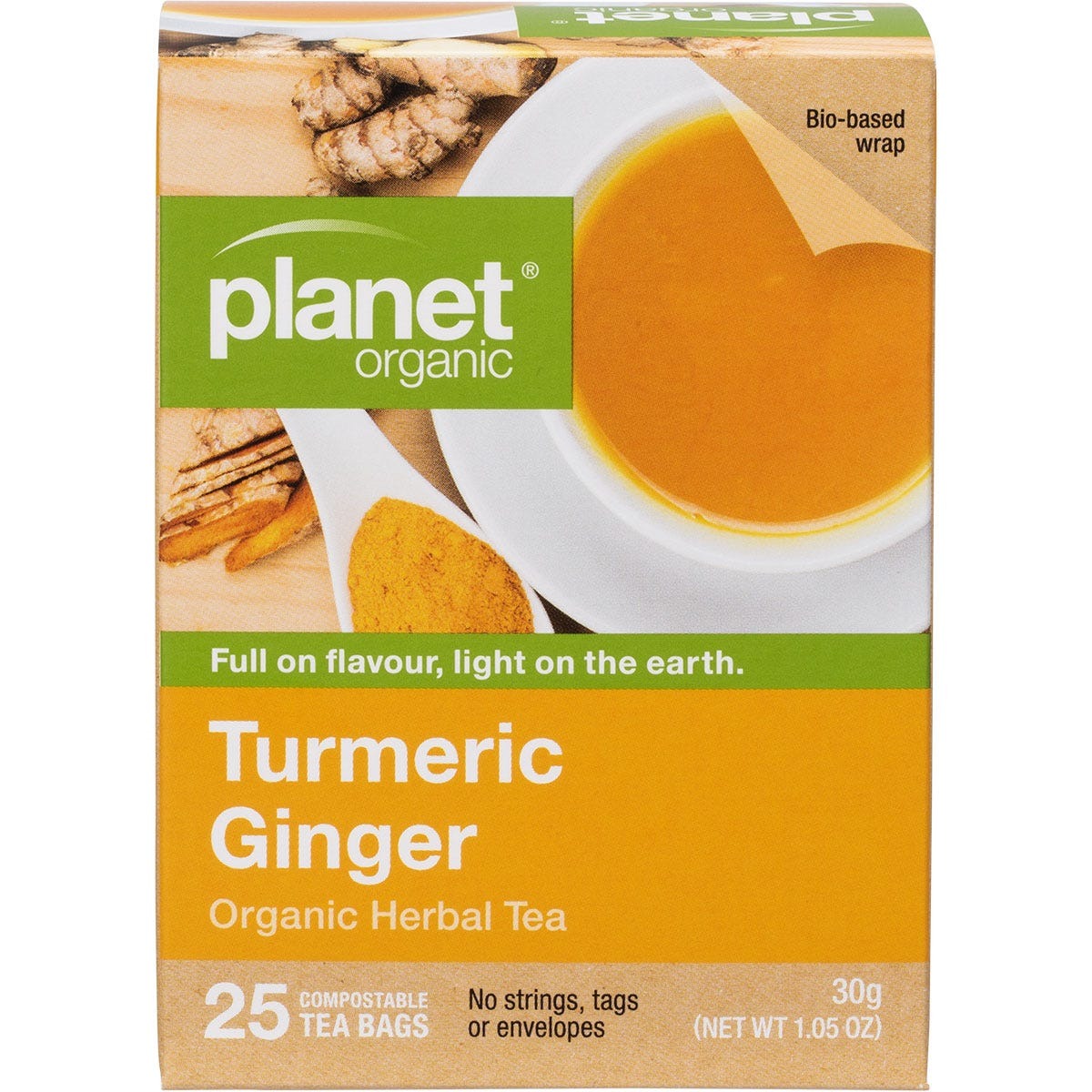 Planet Organic Turmeric Ginger Herbal Tea Bags