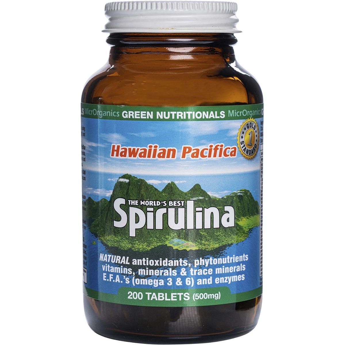 Green Nutritionals Hawaiian Pacifica Spirulina Tablets 200 tab