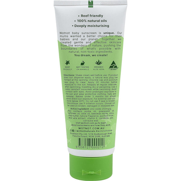 Wotnot Natural Sunscreen SPF 30 Suitable for 3 Months+