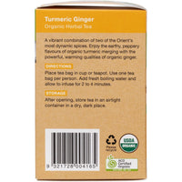 Planet Organic Turmeric Ginger Herbal Tea Bags