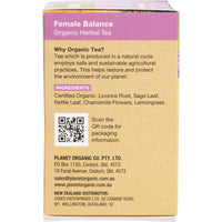 Planet Organic Female Balance Herbal Tea Bags