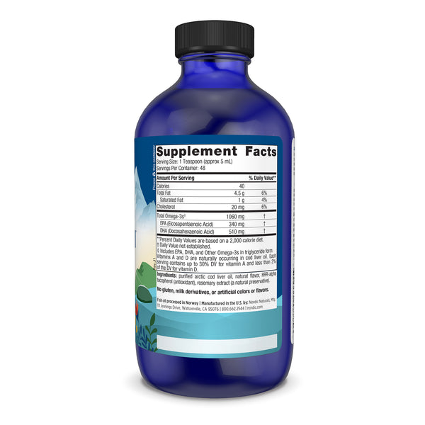 Nordic Naturals Arctic Cod Liver Oil 237ml Lemon