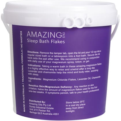 Magnesium Sleep Bath Flakes with Lavender & Chamomile
