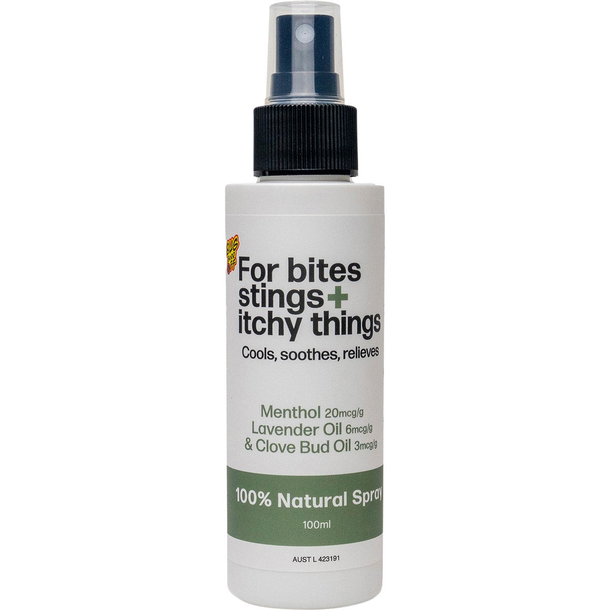 For bites stings + itchy things 100% Natural Spray
