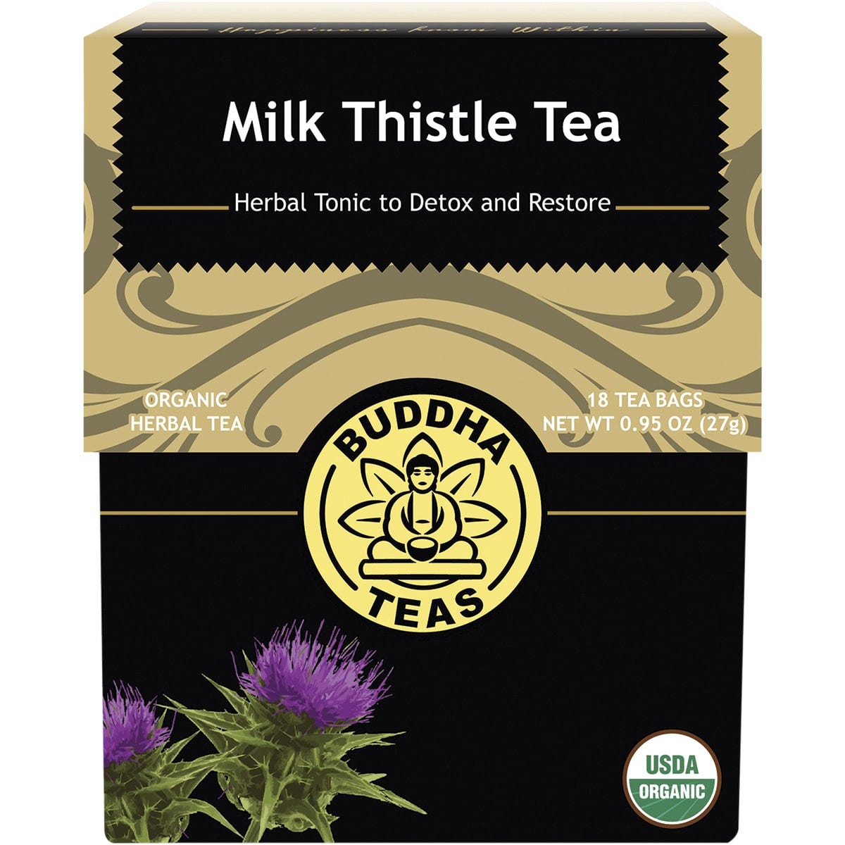 Buddha Teas Organic Herbal Tea Bags Milk Thistle Tea x18