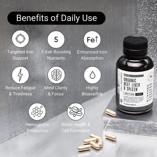 Cell Squared Organic Spleen & Liver Capsules 160 caps