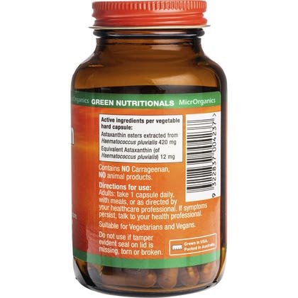 Natural Astaxanthin Vegan Capsules 12mg 60 Caps