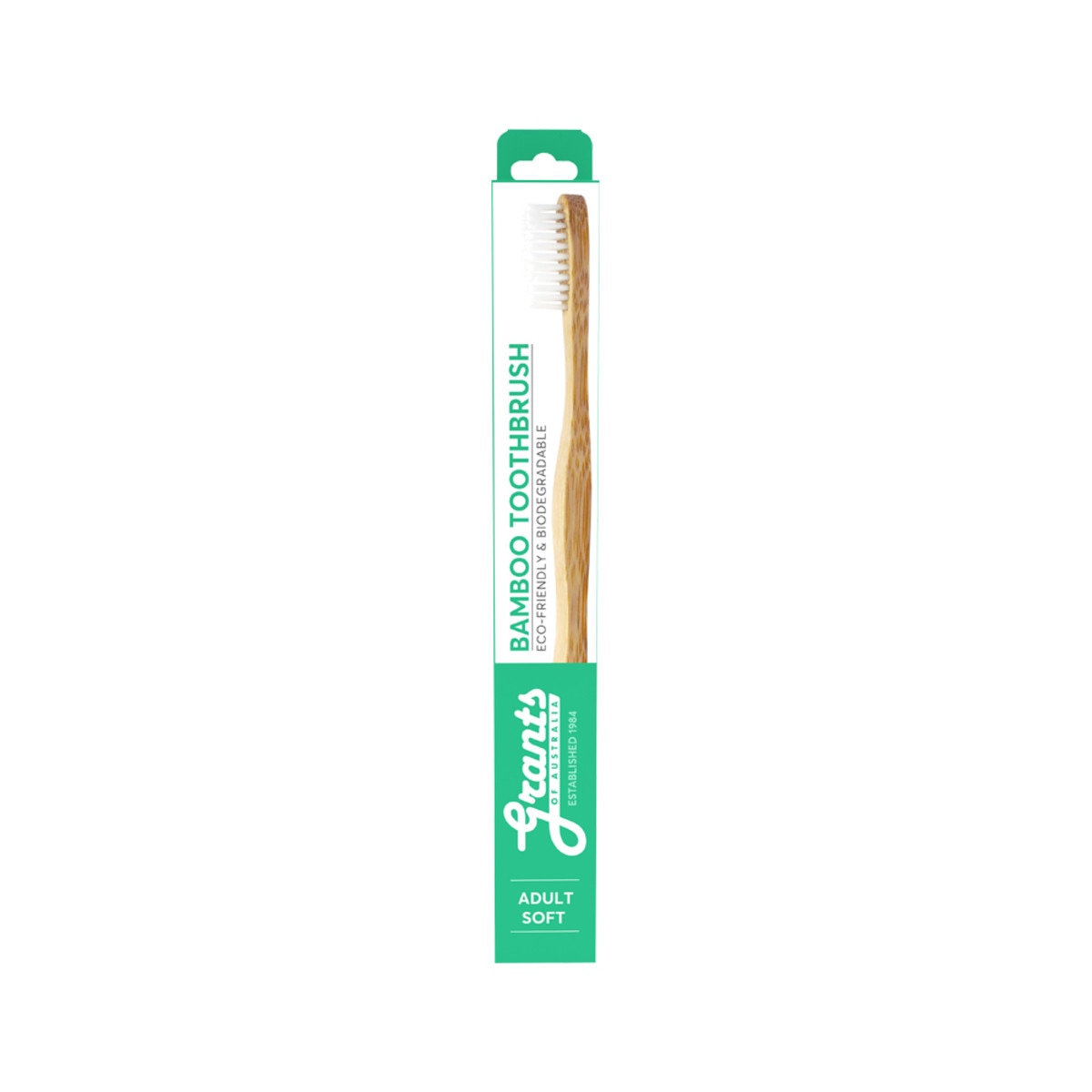 GRANTS OF AUSTRALIA Biodegradable Bamboo Toothbrush Adult Soft