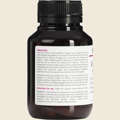 Nature's Help Ultra Slim Forte Weight Loss Control 60 Caps exp 11/26