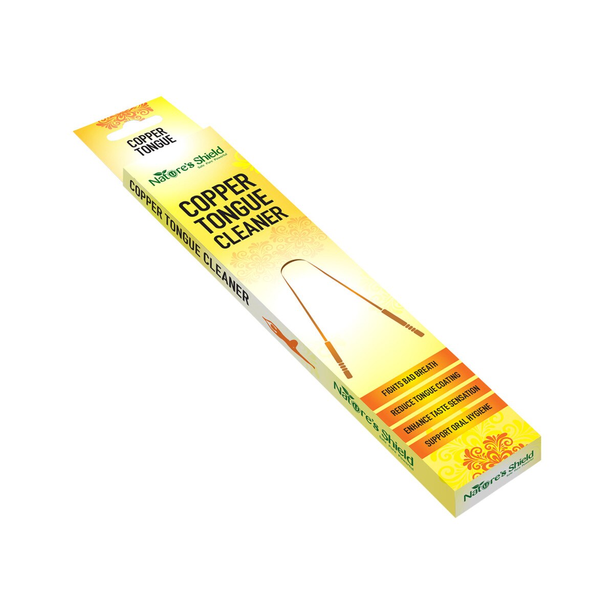 NATURE'S SHIELD Copper Tongue Scraper