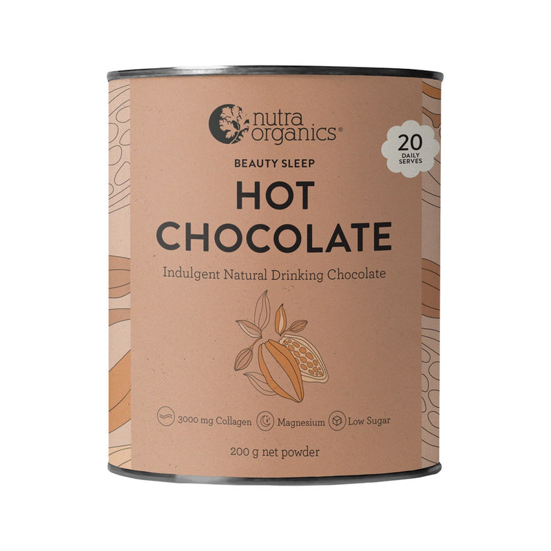 NUTRA ORGANICS Beauty Sleep Hot Chocolate (Indulgent Natural Drinking Chocolate) 200g