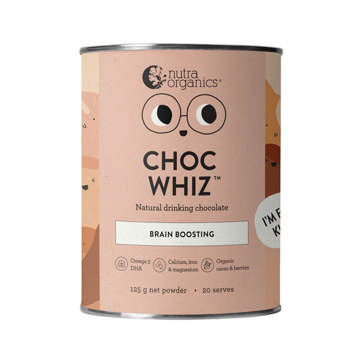 NUTRA ORGANICS Organic Choc Whiz (Brain Boosting & Gut Loving) 125g