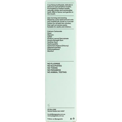 Peg Paste Natural Toothpaste with Hydroxyapatite Natural Mint 190g