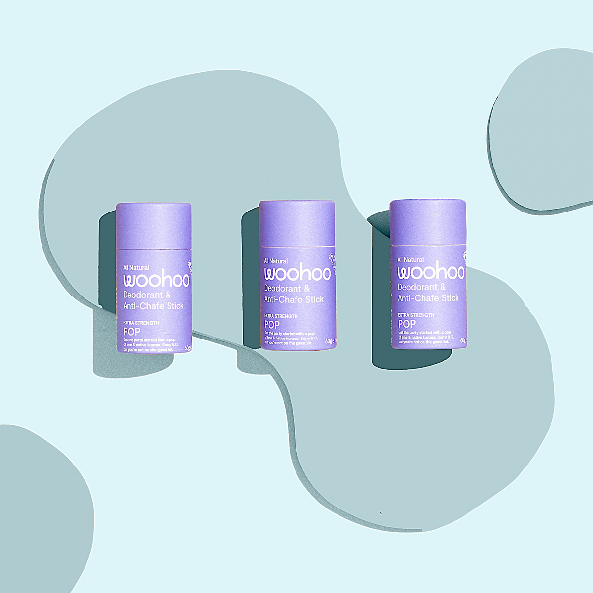 Woohoo Deodorant & Anti-Chafe Stick Pop Extra
