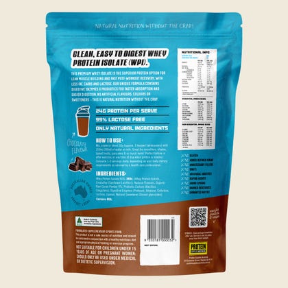 Protein Supplies Australia WPI Whey Protein Isolate Chocolate 500g