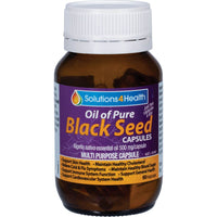 Solutions 4 Health Oil of Pure Black Seed VegeCaps 60 Caps
