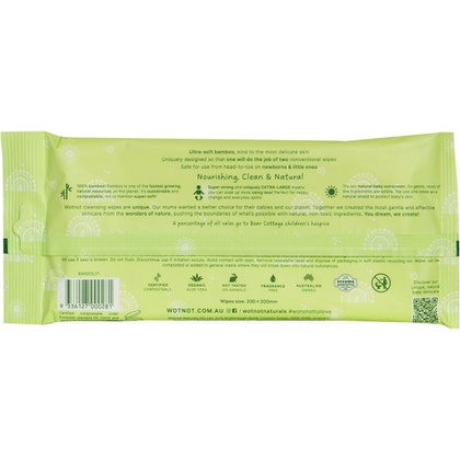 Wotnot Natural Baby Wipes for Case Refill Pack 20pk
