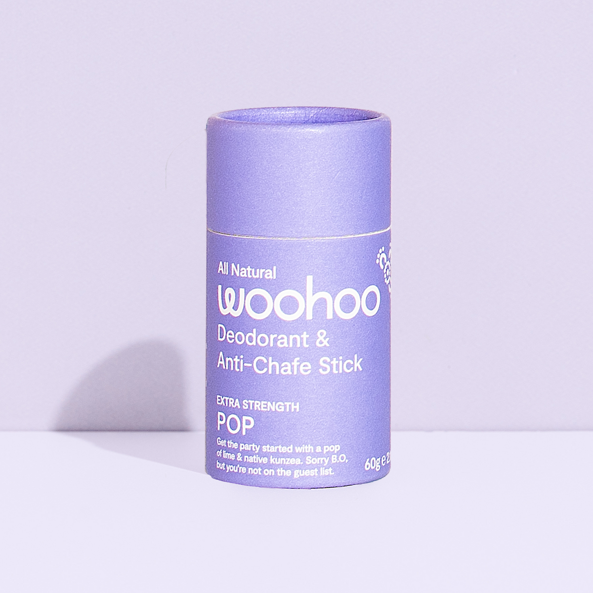Woohoo Deodorant & Anti-Chafe Stick Pop Extra