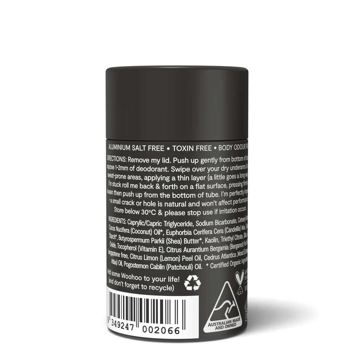 Woohoo Deodorant & Anti-Chafe Stick Tux Extra